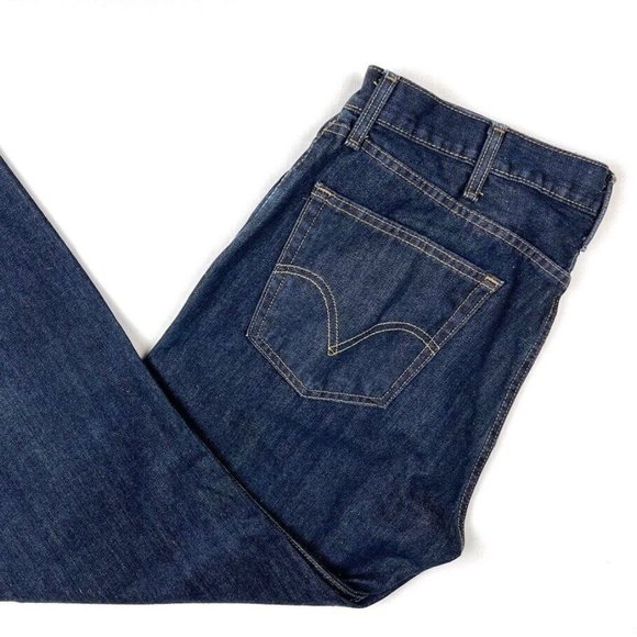 Levi's 505 Blue Dark Navy Men's Straight Fit Jeans - 38 x 30 - Picture 1 of 6
